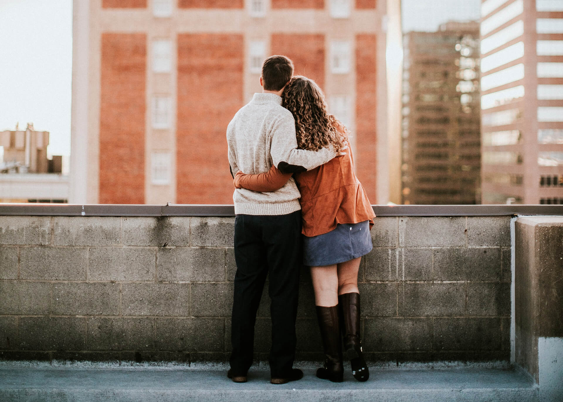 Couple on the roof