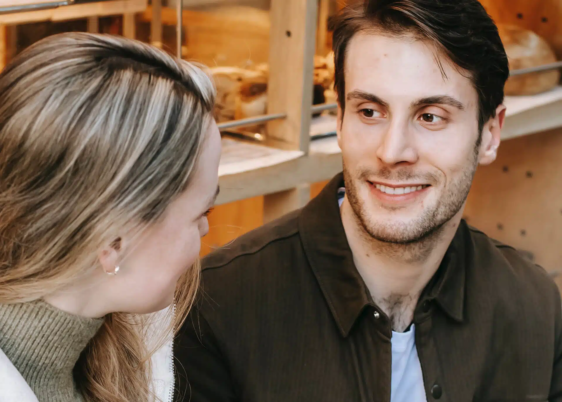 man admiring a woman