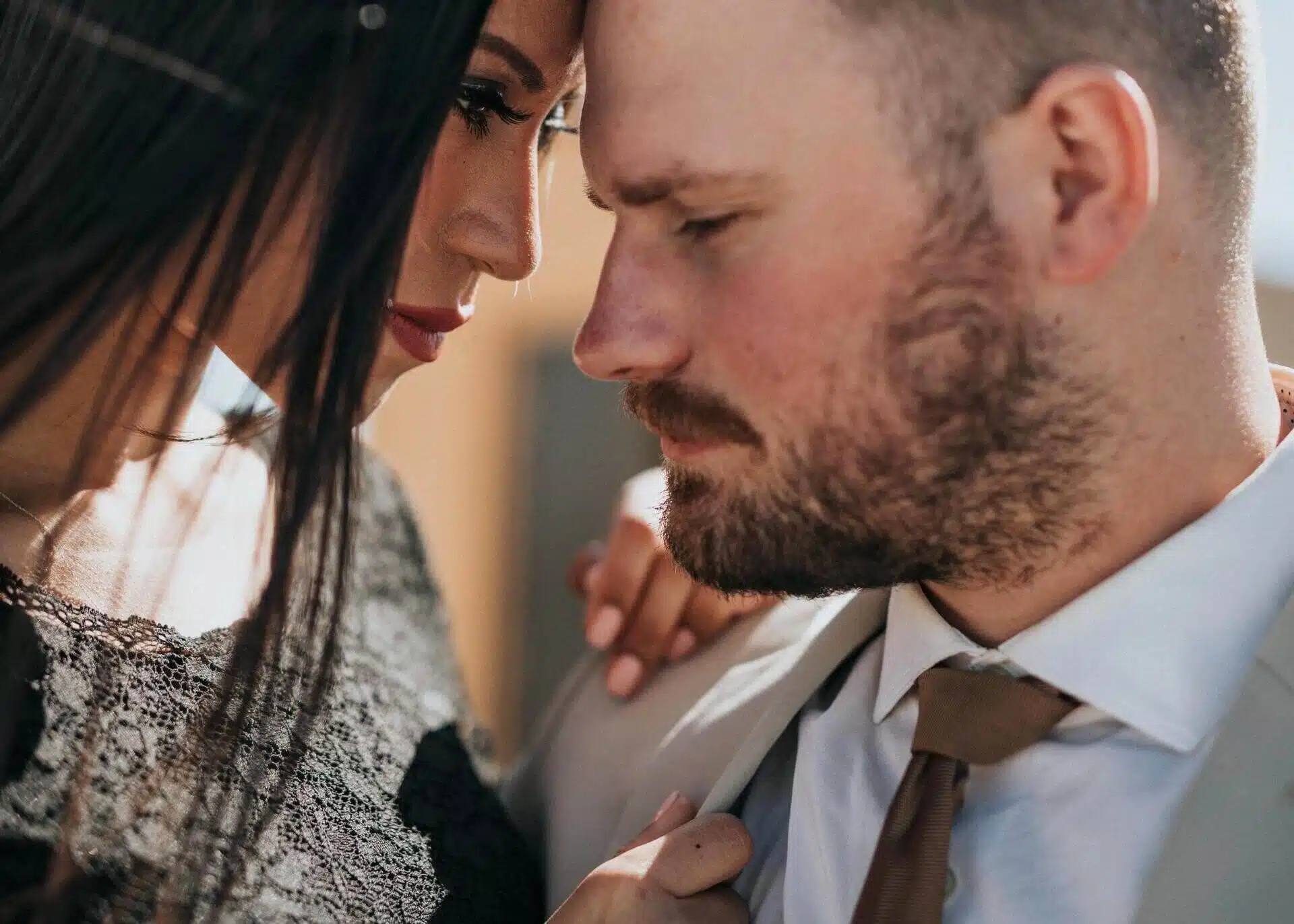 demanding woman looking at a man