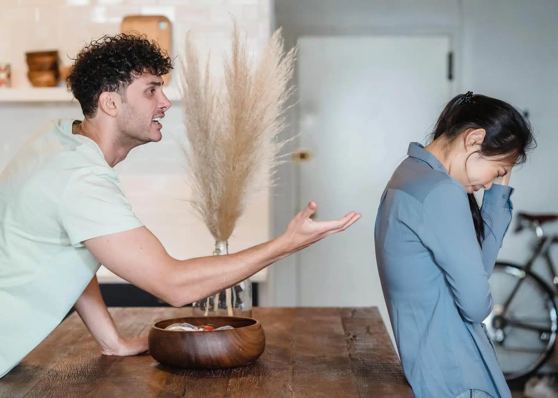 young couple arguing