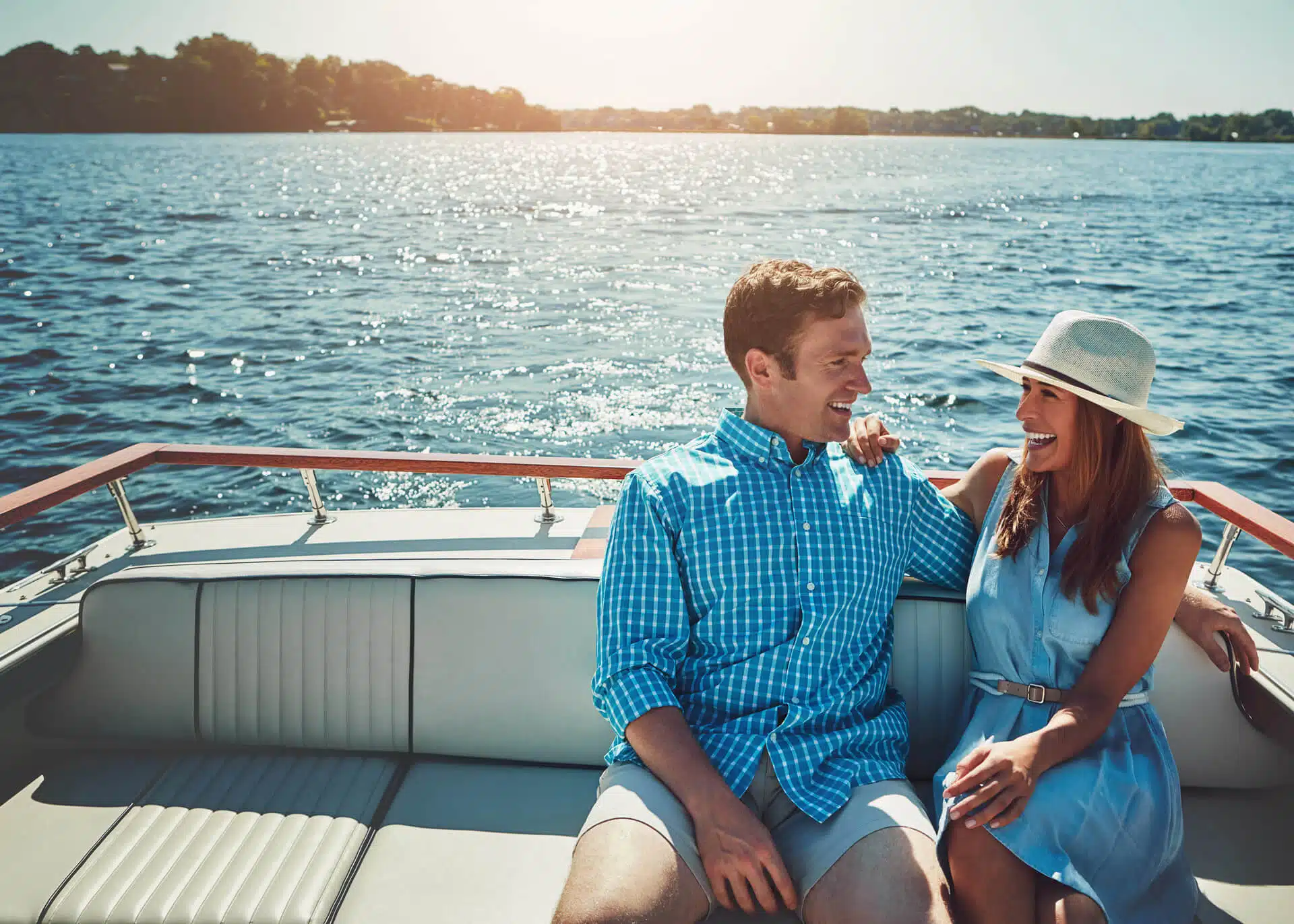 couple on a yacht