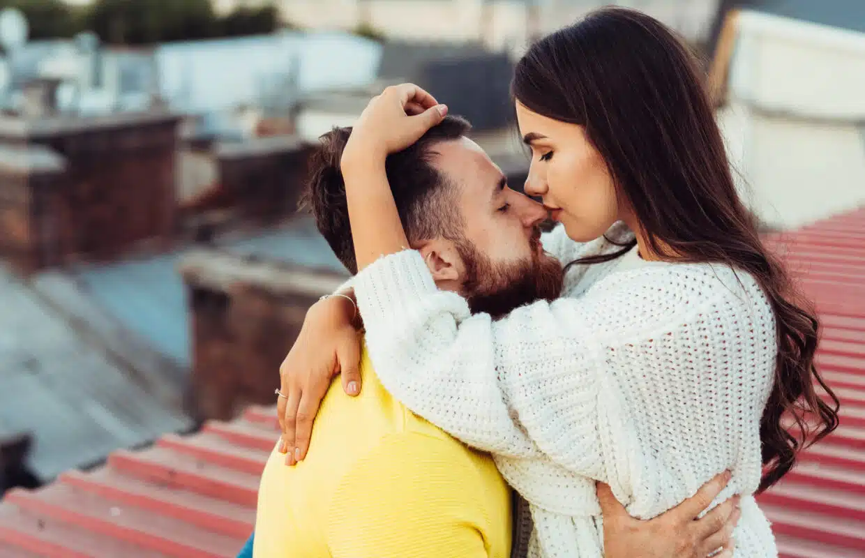 young couple obsessed about each other