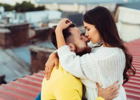 young couple obsessed about each other